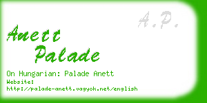 anett palade business card